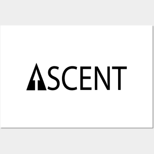 Ascent typographic logo design Posters and Art